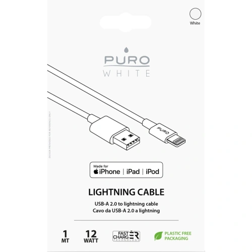 Kup Kabel PURO White USB / Lightning MFi 1m (bílý) - PUR515WHT - {ean13} - Sklep Home Screen