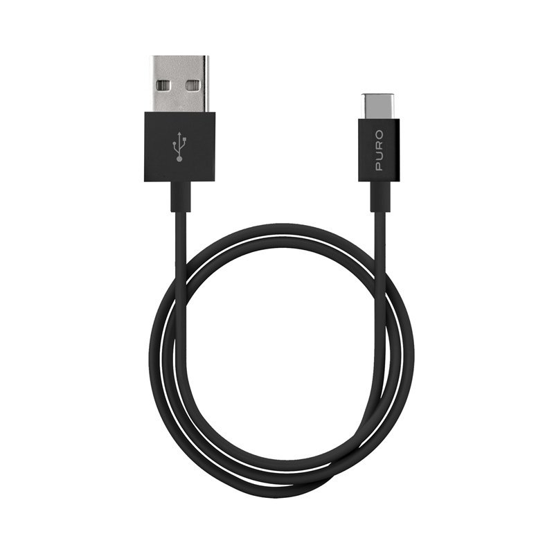 Buy PURO White USB-A / USB-C Cable 1m (black) - 8033830262708 - PUR516BLK - Homescreen.pl