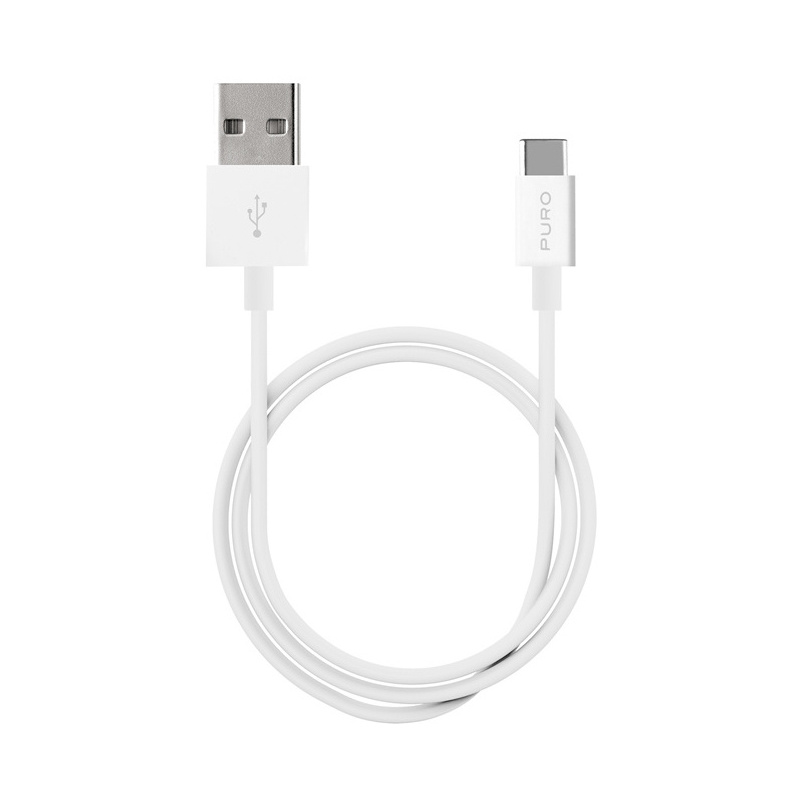 Buy PURO White USB-A / USB-C Cable 1m (white) - 8033830262739 - PUR517WHT - Homescreen.pl