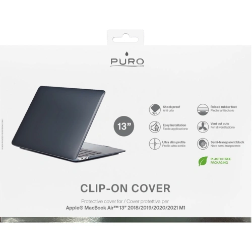 Buy PURO Clip On Apple MacBook Air 13 (M1 2018-2023) (black) - PUR518BLK - {ean13} - Home Screen Store Europe