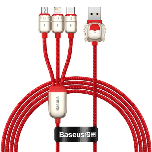 Kup Baseus 1.2m USB 3-in-1 Kabel Year of the Tiger, USB zu micro USB / USB-C / Lightning, 3.5A, (rot) - BSU2912RED - {ean13} - Sklep Home Screen