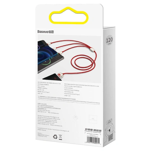 Kup Baseus 1.2m USB 3-in-1 Kabel Year of the Tiger, USB zu micro USB / USB-C / Lightning, 3.5A, (rot) - BSU2912RED - {ean13} - Sklep Home Screen