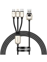 Baseus 1.2m USB 3-in-1 Kabel Year of the Tiger, USB zu micro USB / USB-C / Lightning, 3.5A, (schwarz)