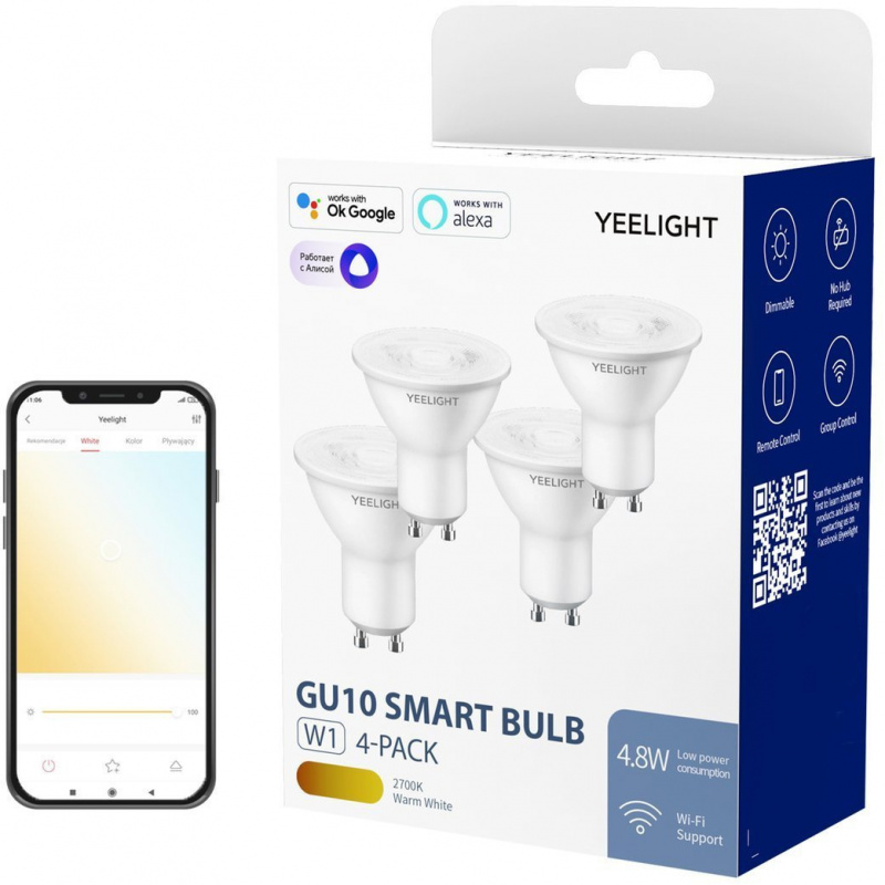 Buy Yeelight GU10 Dimmable Bulb (White) 4pcs - 6924922206590 - YLT061 - Homescreen.pl
