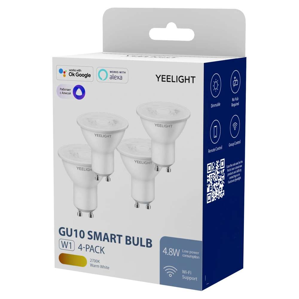 Inteligentna żarówka Yeelight W1 GU10 (ściemnialna) 4szt