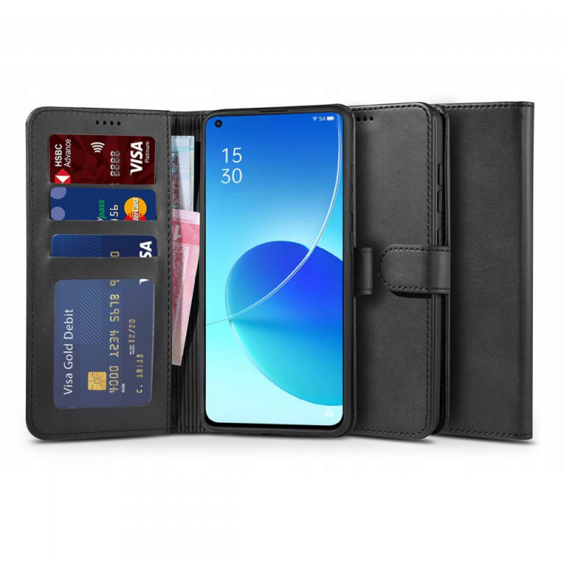 Buy Tech-protect Wallet Oppo Reno 6 5G Black - 9589046919015 - THP746BLK - Homescreen.pl