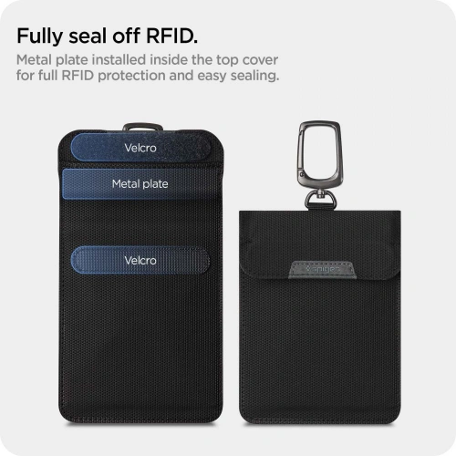 Kup Spigen Faradaysche Käfigtasche Schlüsselloser RFID-Signalblocker Schwarz - SPN2002BLK - {ean13} - Sklep Home Screen