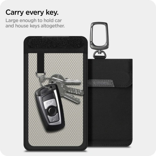 Kup Klatka Faradaya Spigen Pouch Keyless RFID Jel Blokkoló Fekete - SPN2002BLK - {ean13} - Sklep Home Screen