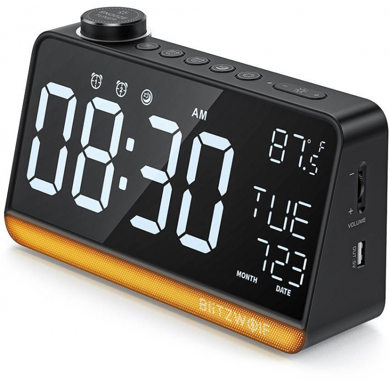 Buy BlitzWolf BW-LAC1 Radio Digital Clock (black) - 5907489607629 - BLZ395BLK - Homescreen.pl