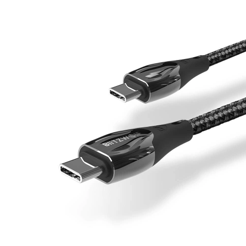 Kup Kabel USB-C do USB-C BlitzWolf BW-FC1, 96W, 5A, 1.8m (černý) - BLZ399BLK - {ean13} - Sklep Home Screen