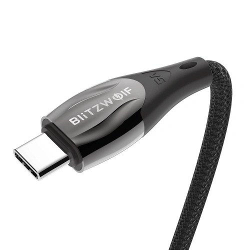 Kup Kabel USB-C do USB-C BlitzWolf BW-FC1, 96W, 5A, 1.8m (černý) - BLZ399BLK - {ean13} - Sklep Home Screen