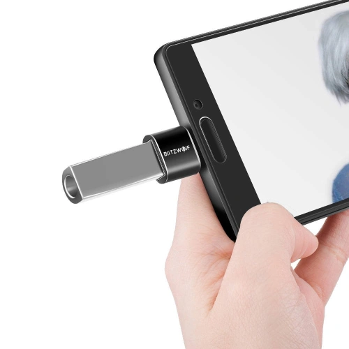 Kup Adaptér Blitzwolf BW-A4 USB do USB-C, OTG (černý) - BLZ405BLK - {ean13} - Sklep Home Screen