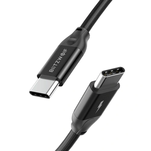 Kup Kabel USB-C do USB-C BlitzWolf BW-HDC3, PD, 100W, 1m (černý) - BLZ418BLK - {ean13} - Sklep Home Screen