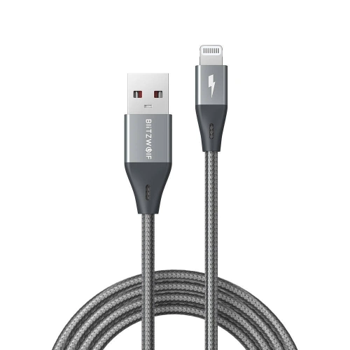 Kup Cablu Lightning BlitzWolf BW-MF10 Pro, MFI, 2.4A, 1.8m (gri) - BLZ422GRY - {ean13} - Sklep Home Screen