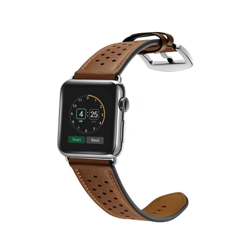 Kup Pasek Tech-Protect bőr Apple Watch 4/5/6/7/SE 44/45mm barna - THP749BR - {ean13} - Sklep Home Screen
