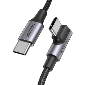 USB-C auf USB-C Kabel, gewinkelt UGREEN US334 5A, PD 100W, 2m (schwarz)