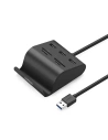 Adapter 5w1 UGREEN US156, Hub USB cu 3x USB 3.0 + cititor de carduri (negru)