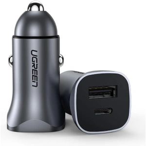 Kup Ładowarka samochodowa UGREEN CD130, USB, USB-C, 24W (szara) - UGR1113GRY - {ean13} - Sklep Home Screen