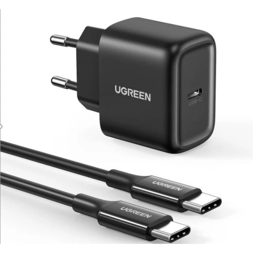 Kup Încărcător de rețea UGREEN CD250, 25W, USB-C (negru) + cablu USB-C la USB-C, 2m (negru) - UGR1116BLK - {ean13} - Sklep Home Screen