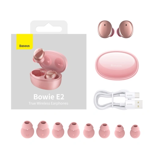 Buy Baseus Bowie E2 TWS earphones (pink) - BSU2917PNK - {ean13} - Home Screen Store Europe