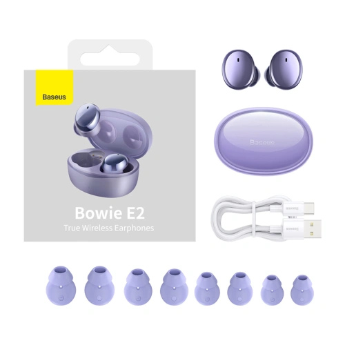 Kup Căști TWS Baseus Bowie E2 (violet) - BSU2918PRP - {ean13} - Sklep Home Screen