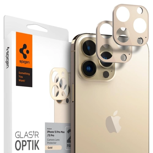 Kup Sticlă temperată pentru aparat Spigen Optik Camera Lens Apple iPhone 13 Pro/13 Pro Max Gold [2 PACK] - SPN2005GLD - {ean13} - Sklep Home Screen