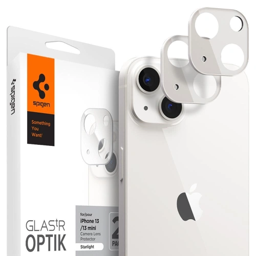 Kup Spigen Apple Gehärtetes Kameraglas Optik Kameraobjektiv iPhone 13/13 mini Starlight [2 PACK] - SPN2008STA - {ean13} - Sklep Home Screen