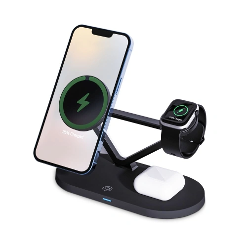 Kup Încărcător wireless Tech-Protect A13 3in1 Magnetic MagSafe Wireless Charger Black - THP768BLK - {ean13} - Sklep Home Screen