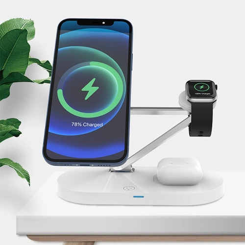 Kup Încărcător wireless Tech-Protect A13 3in1 Magnetic MagSafe Wireless Charger White - THP769WHT - {ean13} - Sklep Home Screen
