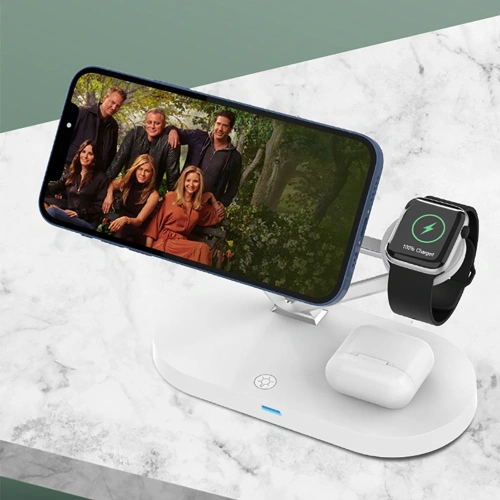 Kup Vezeték nélküli töltő Tech-Protect A13 3in1 Magnetic MagSafe vezeték nélküli töltő fehér - THP769WHT - {ean13} - Sklep Home Screen