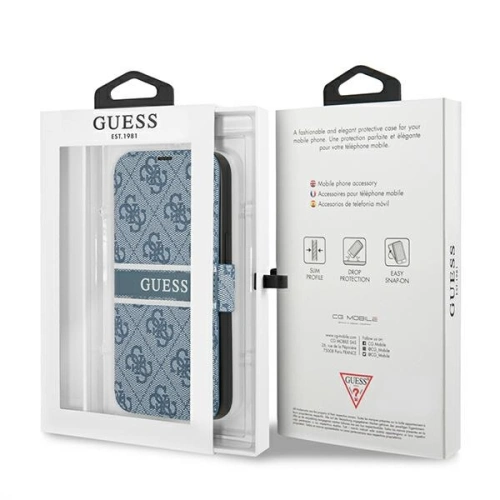 Kup Etui Guess GUBKP13L4GDBL Apple iPhone 13 Pro modrý/blue book 4G Stripe - GUE1444BLU - {ean13} - Sklep Home Screen