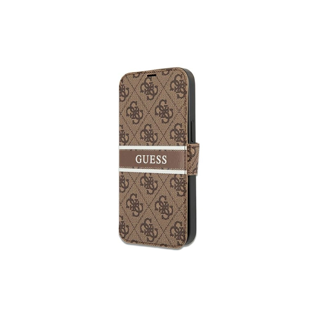 Etui Guess GUBKP13L4GDBR Apple iPhone 13 Pro brązowy/brown book 4G Stripe