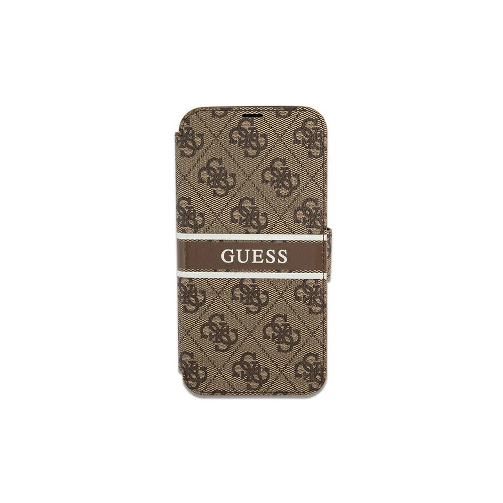 Etui Guess GUBKP13L4GDBR Apple iPhone 13 Pro brązowy/brown book 4G Stripe