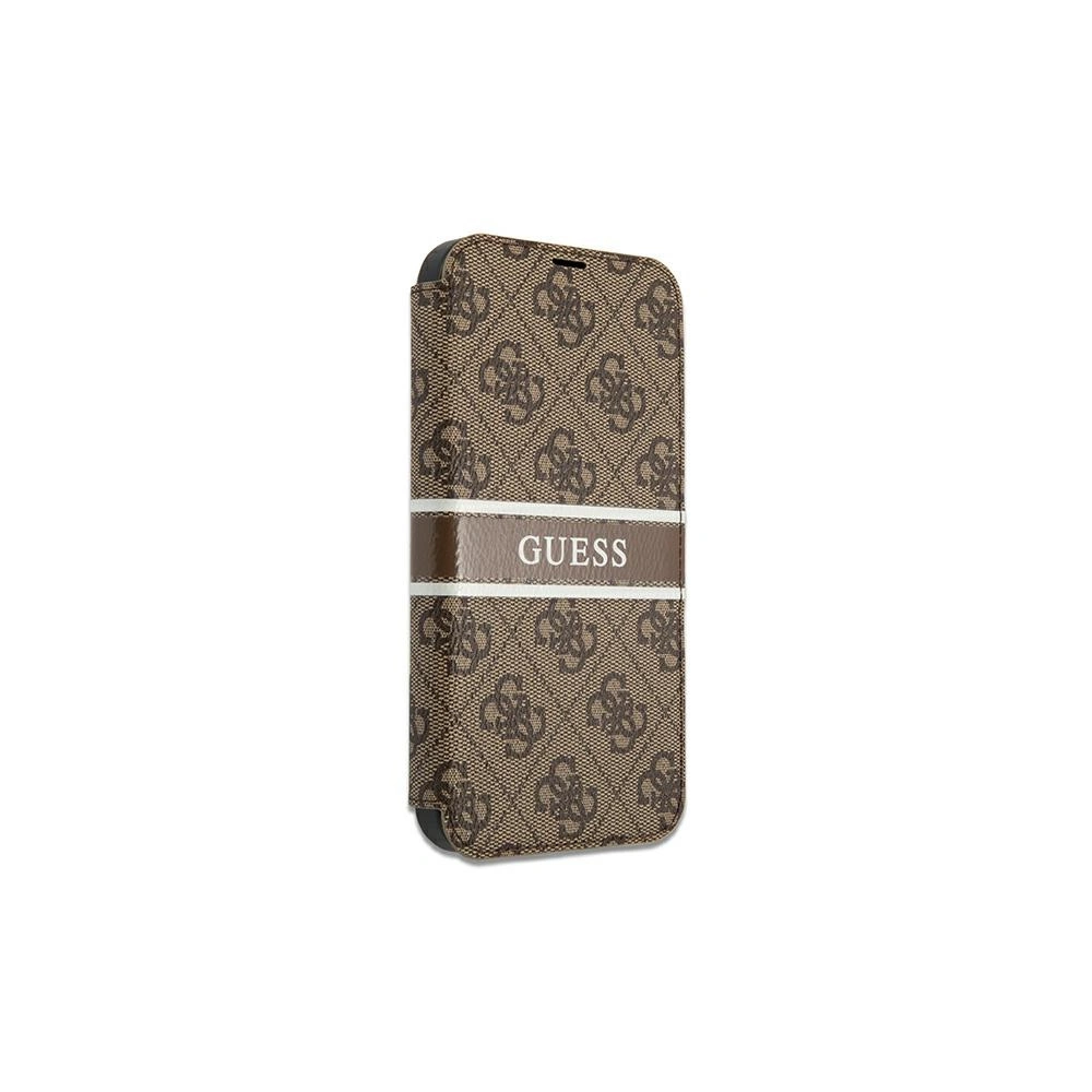Etui Guess GUBKP13L4GDBR Apple iPhone 13 Pro brązowy/brown book 4G Stripe