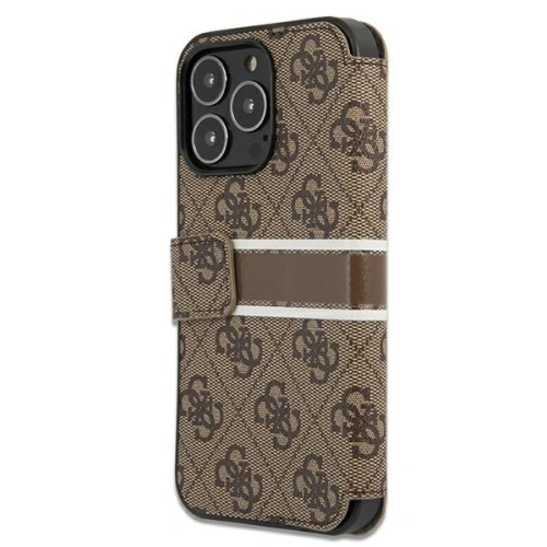 Kup Guess Apple Tasche GUBKP13L4GDBR iPhone 13 Pro braun/braun book 4G Stripe - GUE1445BR - {ean13} - Sklep Home Screen