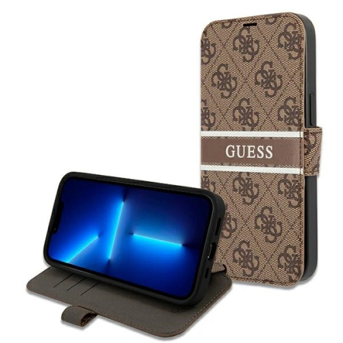 Kup Etui Guess GUBKP13L4GDBR Apple iPhone 13 Pro brązowy/brown book 4G Stripe - GUE1445BR - {ean13} - Sklep Home Screen