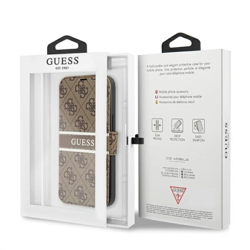 Kup Etui Guess GUBKP13L4GDBR Apple iPhone 13 Pro hnědý/brown book 4G Stripe - GUE1445BR - {ean13} - Sklep Home Screen