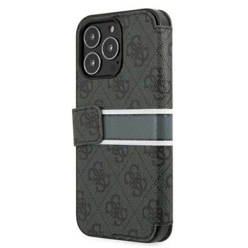 Kup Etui Guess GUBKP13L4GDGR Apple iPhone 13 Pro szary/grey book 4G Stripe - GUE1446GRY - {ean13} - Sklep Home Screen