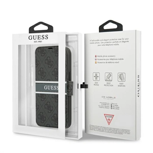Buy Guess GUBKP13L4GDGR Apple iPhone 13 Pro grey book 4G Stripe - GUE1446GRY - {ean13} - Home Screen Store Europe