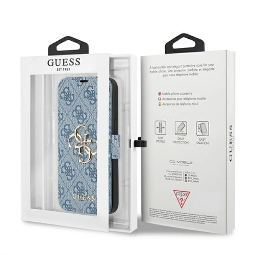 Buy Guess GUBKP13L4GMGBL Apple iPhone 13 Pro blue book 4G Big Metal Logo - GUE1448BLU - {ean13} - Home Screen Store Europe
