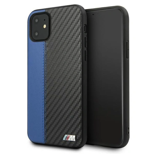 Kup Etui BMW BMHCN61MCARBL Apple iPhone 11 fekete/hardcase M Collection PU Carbon Kék Csík - BMW251BLK - {ean13} - Sklep Home Screen