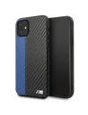 Etui BMW BMHCN61MCARBL Apple iPhone 11 czarny/black hardcase M Collection PU Carbon Blue Stripe