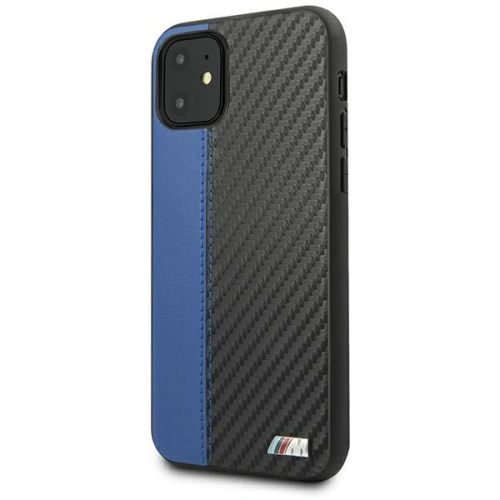 Kup Etui BMW BMHCN61MCARBL Apple iPhone 11 fekete/hardcase M Collection PU Carbon Kék Csík - BMW251BLK - {ean13} - Sklep Home Screen