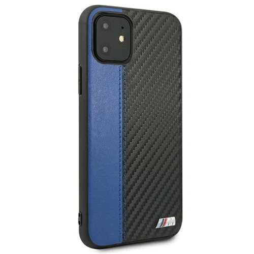 Kup Etui BMW BMHCN61MCARBL Apple iPhone 11 fekete/hardcase M Collection PU Carbon Kék Csík - BMW251BLK - {ean13} - Sklep Home Screen