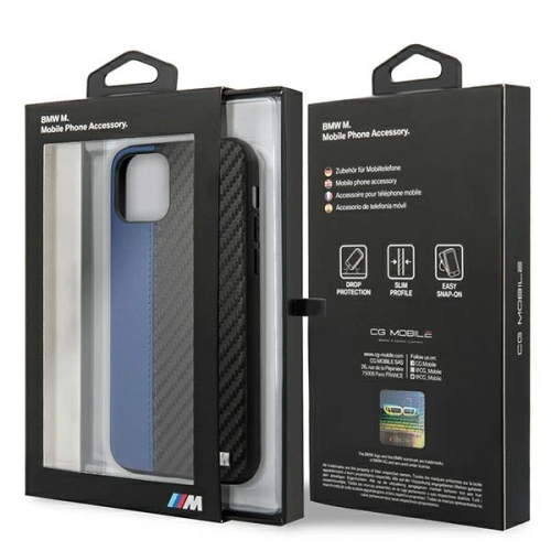 Kup Etui BMW BMHCN61MCARBL Apple iPhone 11 fekete/hardcase M Collection PU Carbon Kék Csík - BMW251BLK - {ean13} - Sklep Home Screen