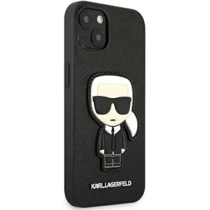 Kup Karl Lagerfeld Apple Tasche KLHCP13SOKPK iPhone 13 mini schwarz/schwarz Hartschale Saffiano Ikonik Karl`s Patch - KLD774BLK - {ean13} - Sklep Home Screen