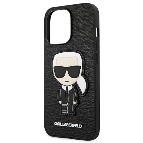 Kup Etui Karl Lagerfeld KLHCP13XOKPK Apple iPhone 13 Pro Max negru/black hardcase Saffiano Ikonik Patch-ul lui Karl - KLD775BLK - {ean13} - Sklep Home Screen