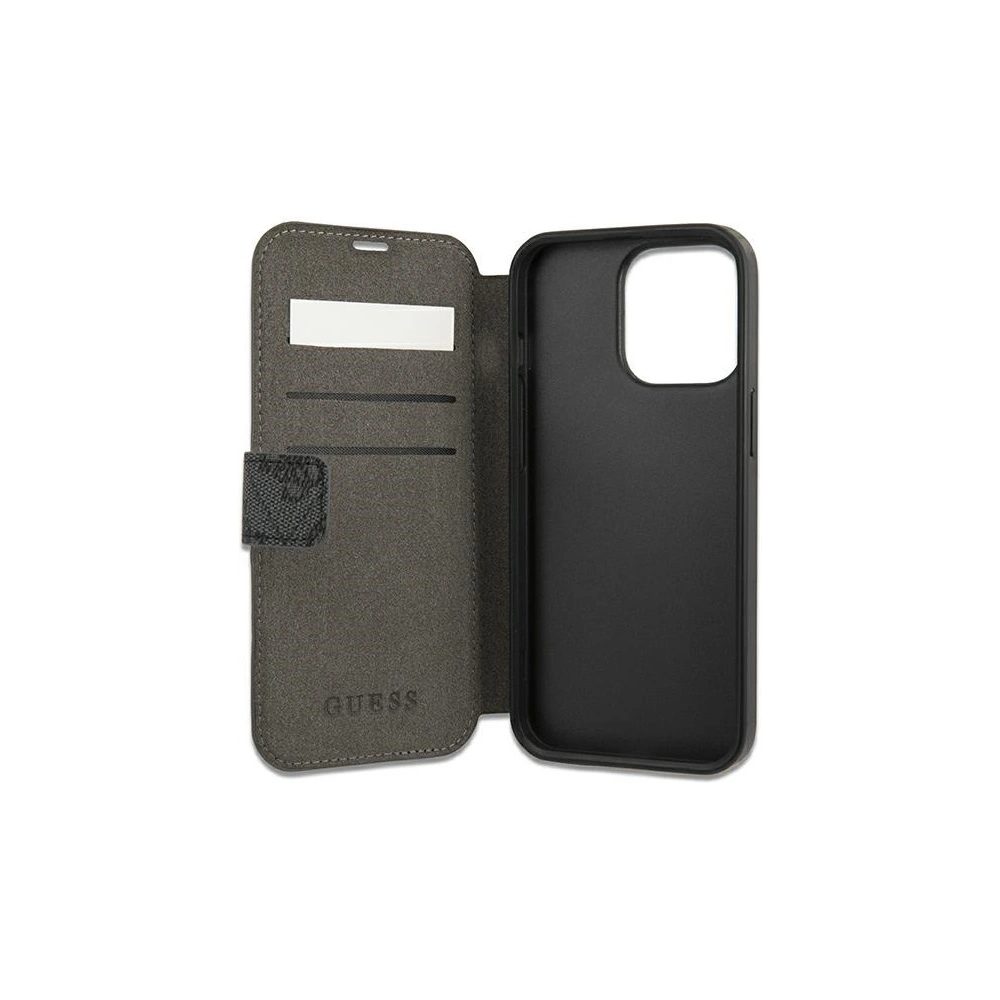 Etui Guess GUBKP13L4GMGGR Apple iPhone 13 Pro szary/grey book 4G Big Metal Logo