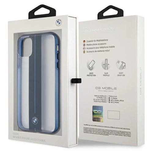 Kup Etui BMW BMHCN61PCUMRSTNA Apple iPhone 11 transparent hardcase Middle Stripe Navy - BMW252CL - {ean13} - Sklep Home Screen