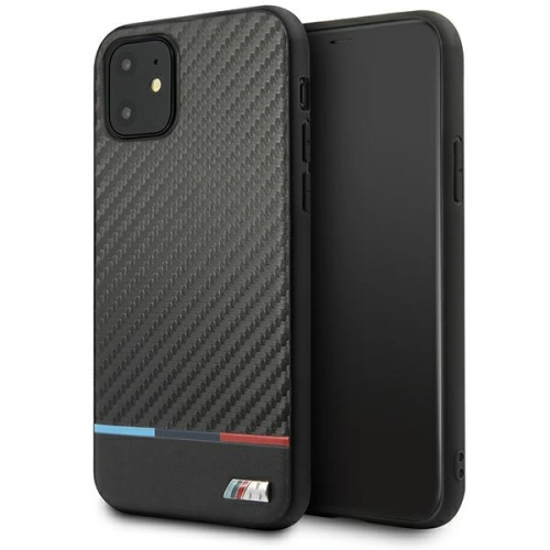 Kup Etui BMW BMHCN61PUCARTCBK Apple iPhone 11 fekete/black hardcase M Collection PU Carbon Stripe - BMW253BLK - {ean13} - Sklep Home Screen